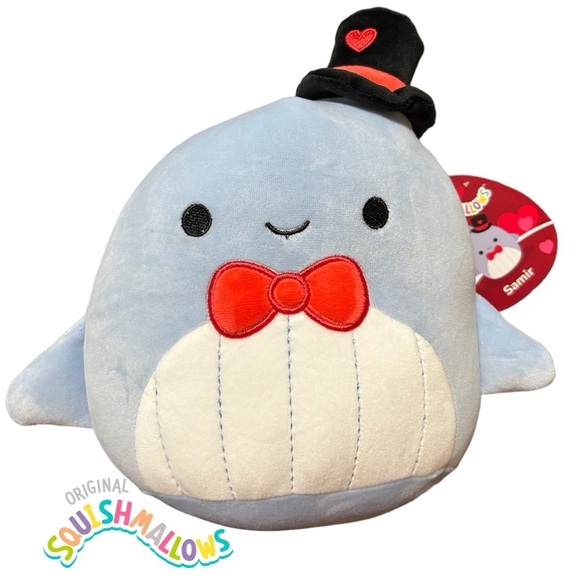 Squishmallows Samir the Blue Whale with Top  Hat Plush - Picture 1 of 10